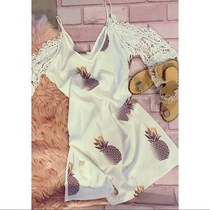 Off the shoulder pineapple dress